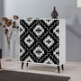 Hanah Home Multilüx Swan Armario Multiusos Blanco y Negro